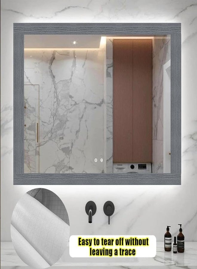 MUNIKESH CREATION ورق جدران من الفينيل PVC ذو ملمس خشبي من MUNIKESH CREATION - ورق لاصق خشبي قابل للتقشير واللصق لأسطح العمل والجدران والأثاث - ملصق زخرفي ذاتي اللصق مقاوم للماء (رمادي، 4 × 300 بوصة) - Image 3